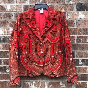 Isaac Mizrahi paisley jacket